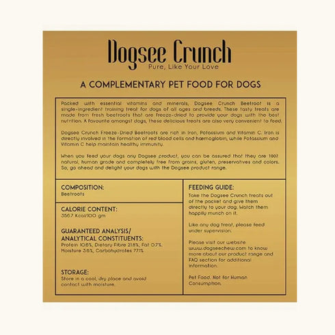 Dogsee Crunch Freeze Dried Beetroot Dog Treats